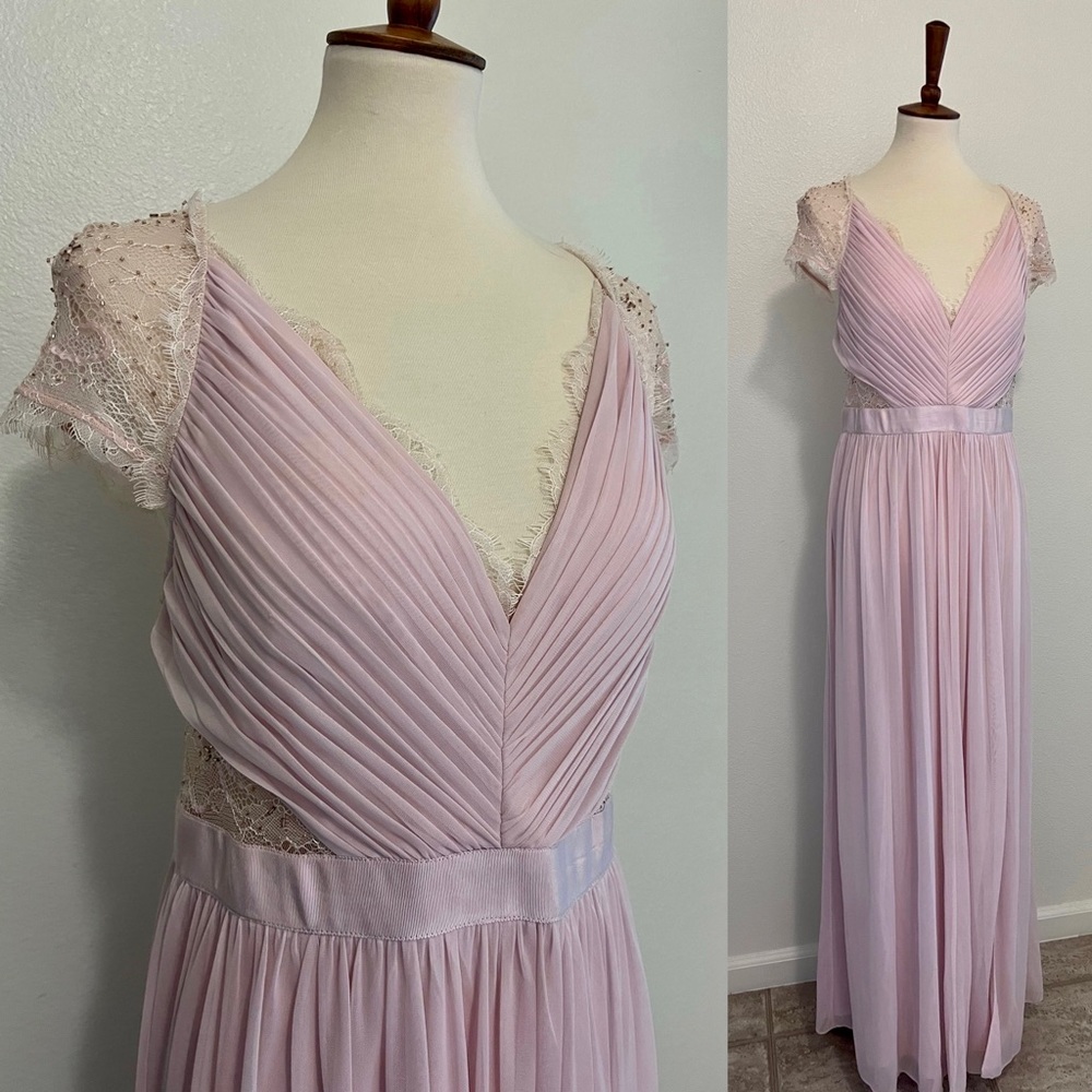 Sequin and Beaded Cap Sleeve Gown